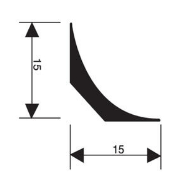 25mm 30mm Black PVC Cove Formers/ Cove Fillet for Vinyl Floor Rolls