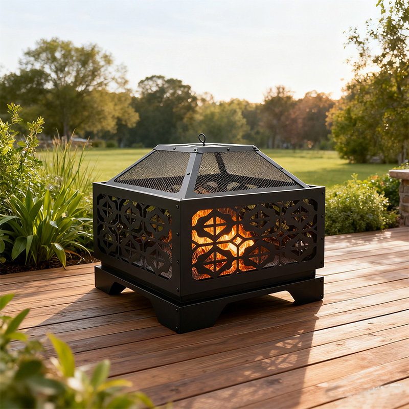 Outdoor Fire Pit, High-Quality Outdoor Wood-Burning Fire Pit for Multi-Person Gatherings