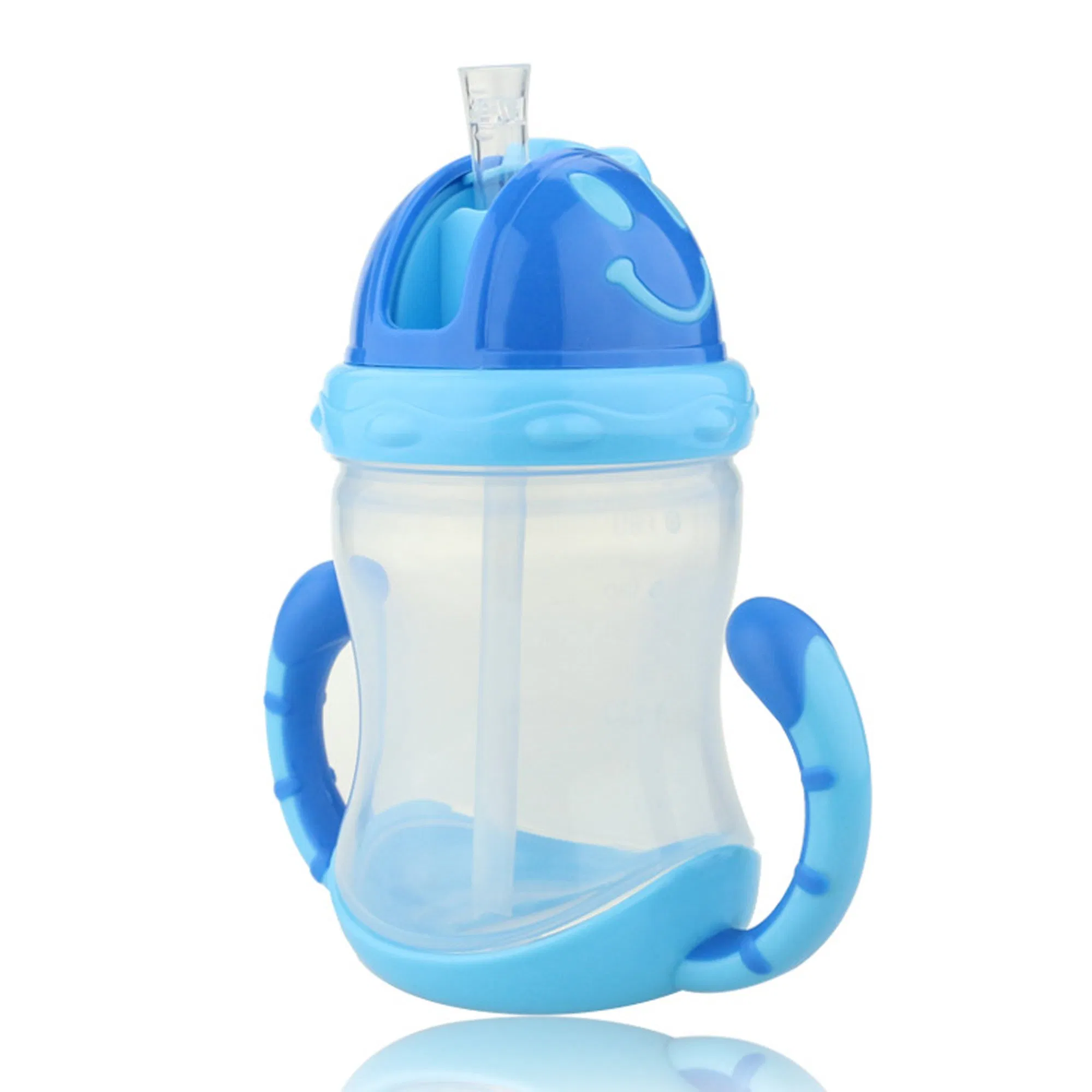 Click Lock Weighted Straw Cup 7 Ounce Blue Green Pack of 2 Sippy Cups