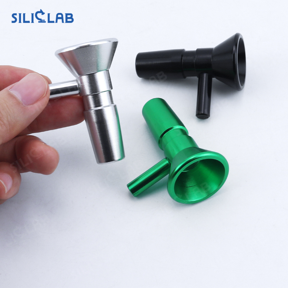 Laser Logo Smoking 14mm Handle Metal Aluminum Banger Bowl