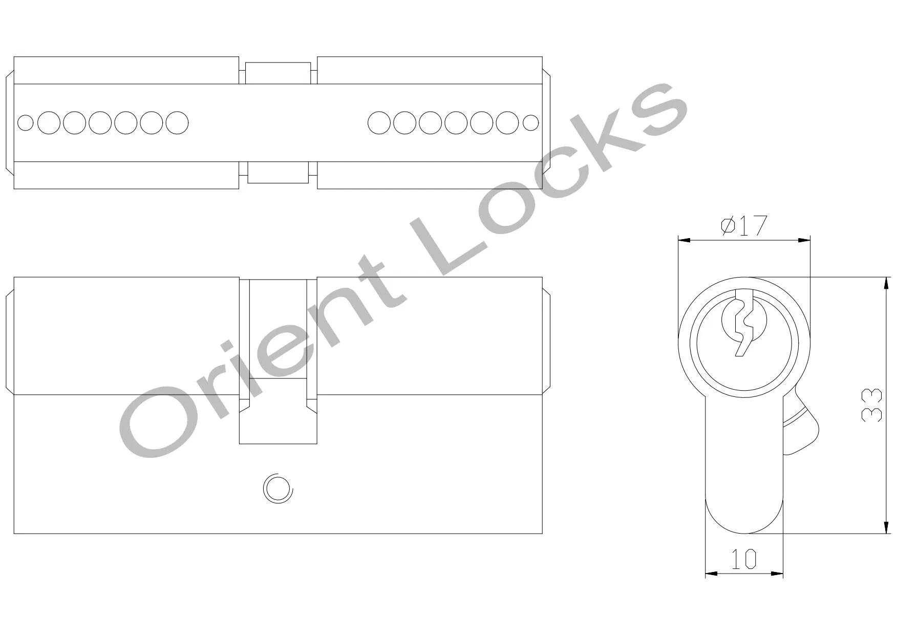 Euro Profile Normal Key Lock Cylinder with Key Alike Function