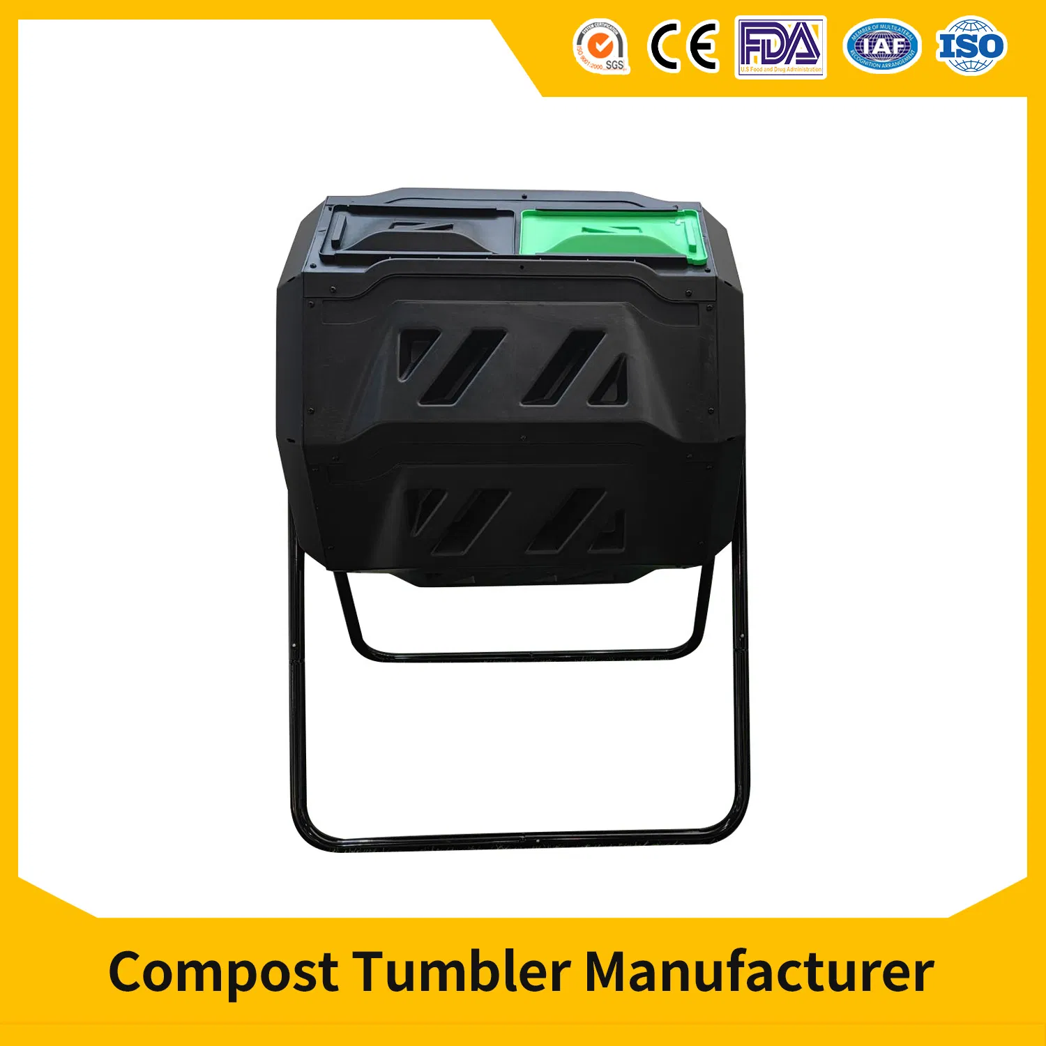 Heavy Duty Eco-Friendly Black Wholesale Household Plastic Compost Bin for Home Garden