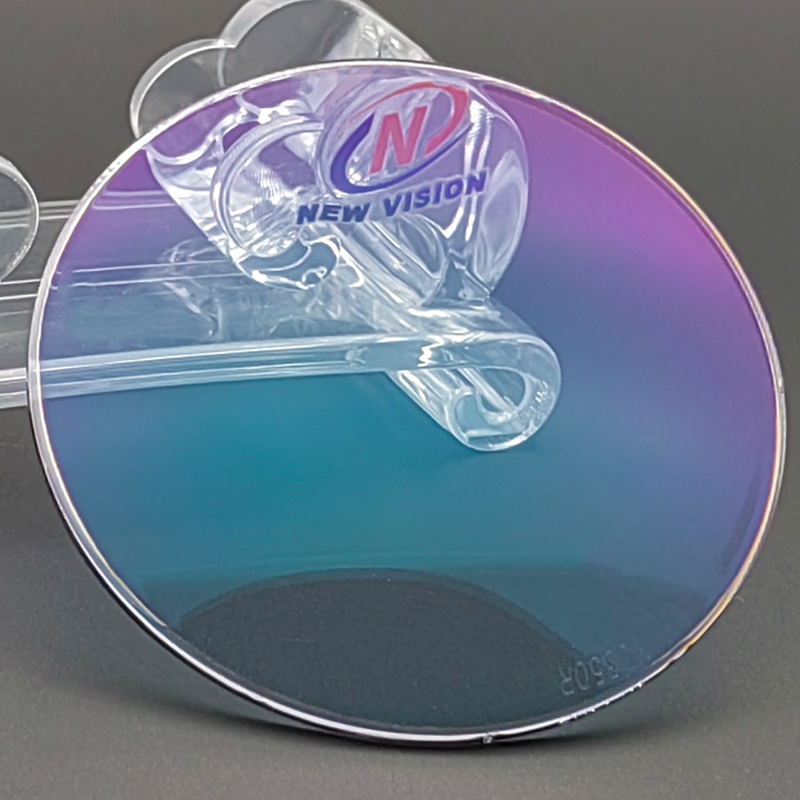 Prescription 1.61 Mr-8 Advanced Colorful Sunfilter Photochromic Blue Anti-Reflection Customized Eyeglasses Lens