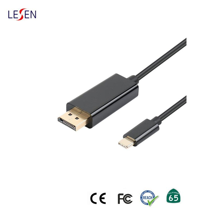 1.8m Type C USB 3.1 to Display Port Dp Male Adapter Cable