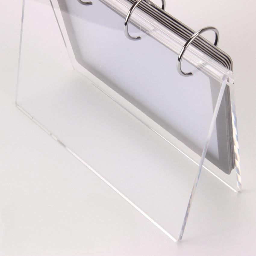 Acrylic Desktop Billboard Calendar Stand Flip Display Holder Clear Desk Schedule Rack