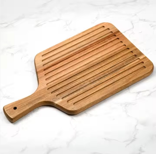 Wooden Cutlery Popular Acacia Solid Wood Bread Cutting Board for Meat, Vegetables