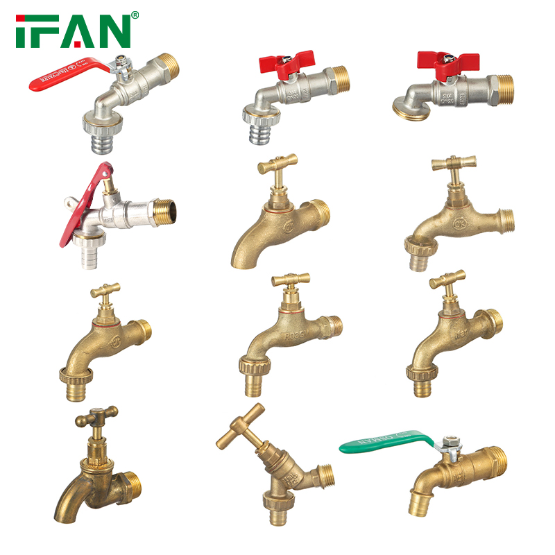 Ifan Customized Long Handle Water Tap 1/2"-1" Brass Plastic PVC PPR Bathroom Basin Garden Water Faucets Mixers Taps Faucet Tap Bibcock