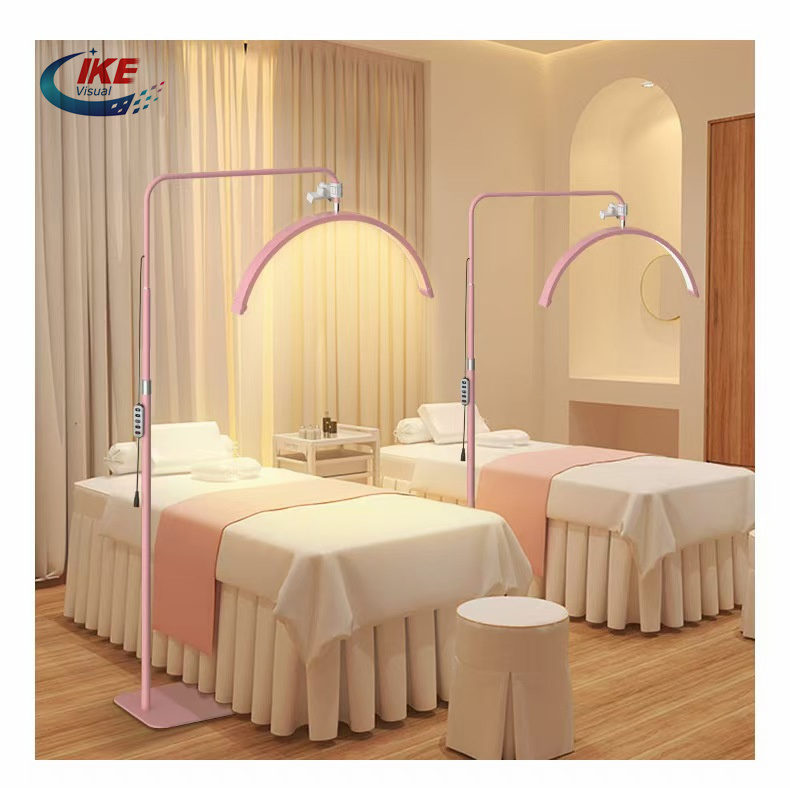 Lash Light Half Moon Ring Light Beauty Salon LED Working Light Lamp Freestanding