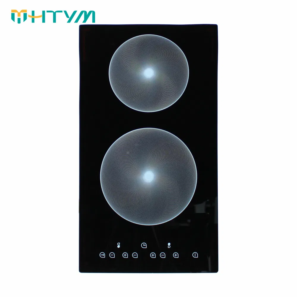Built-in Electric Ceramic Hob with Dual Burners and Touch Control