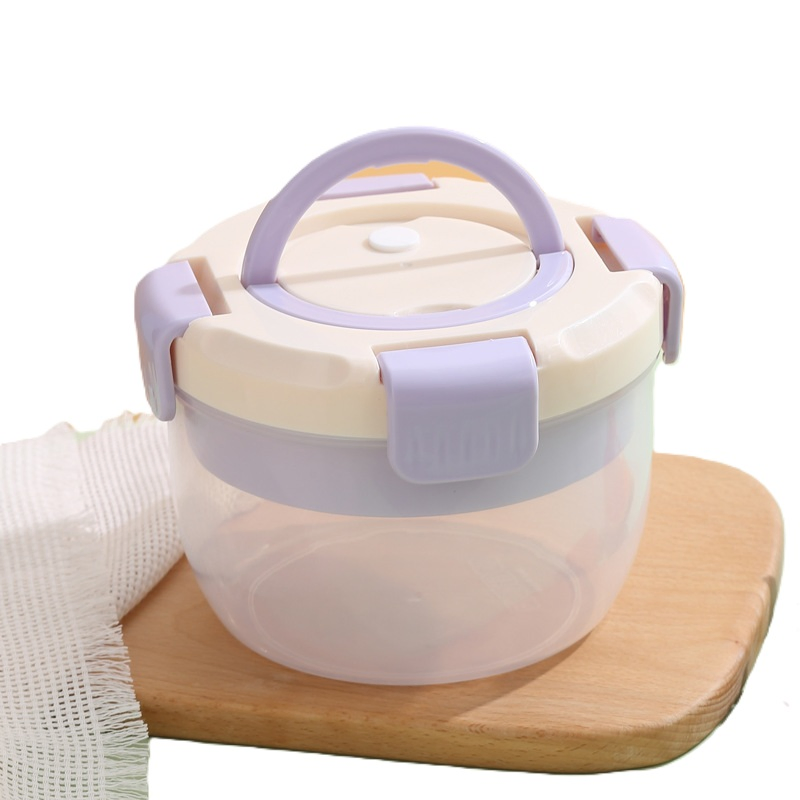 Modern Round Fruit and Meal Prep Container for Kitchen Organization