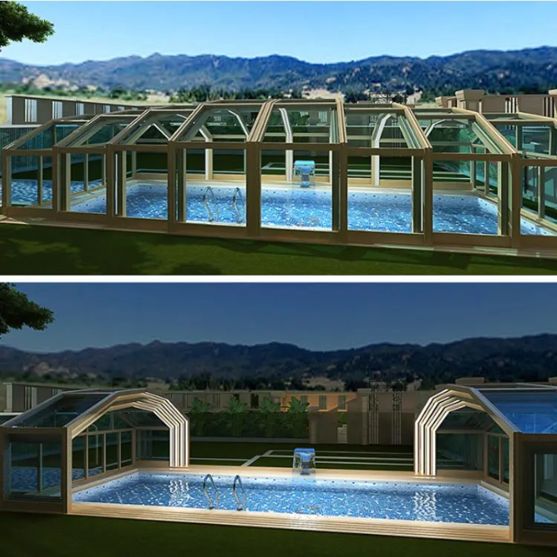 Swimmimg Pool Sun Room Green House Pool Enclosure Retractable Sunrooms Glass Houses