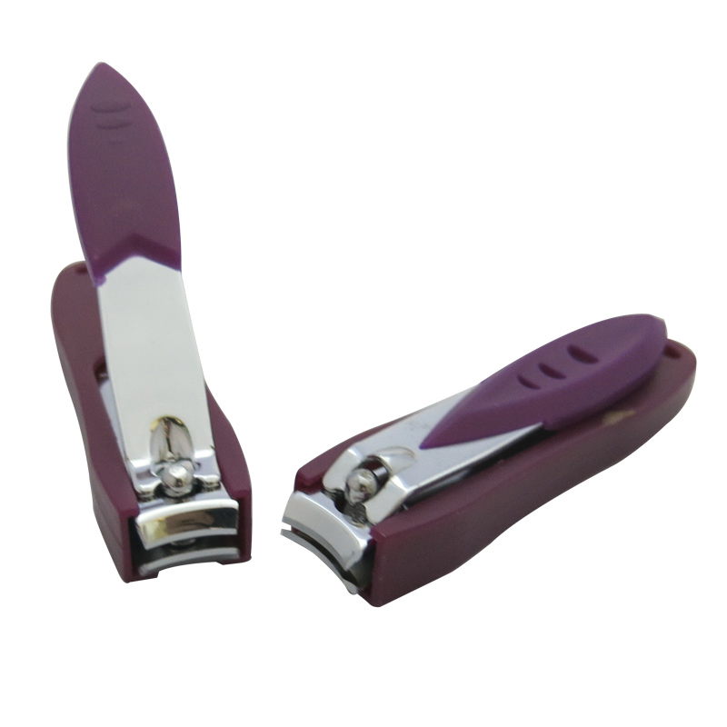 Beauty Accessories with Key Chain Small Cuticle Pliers Nail Clipper with Plastic Cover (608S-3)