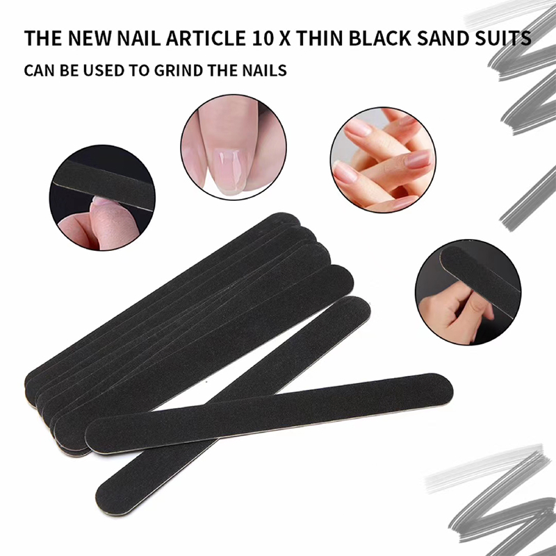 Guyo Wholesale Price 10PCS/Set Black Color Nail File