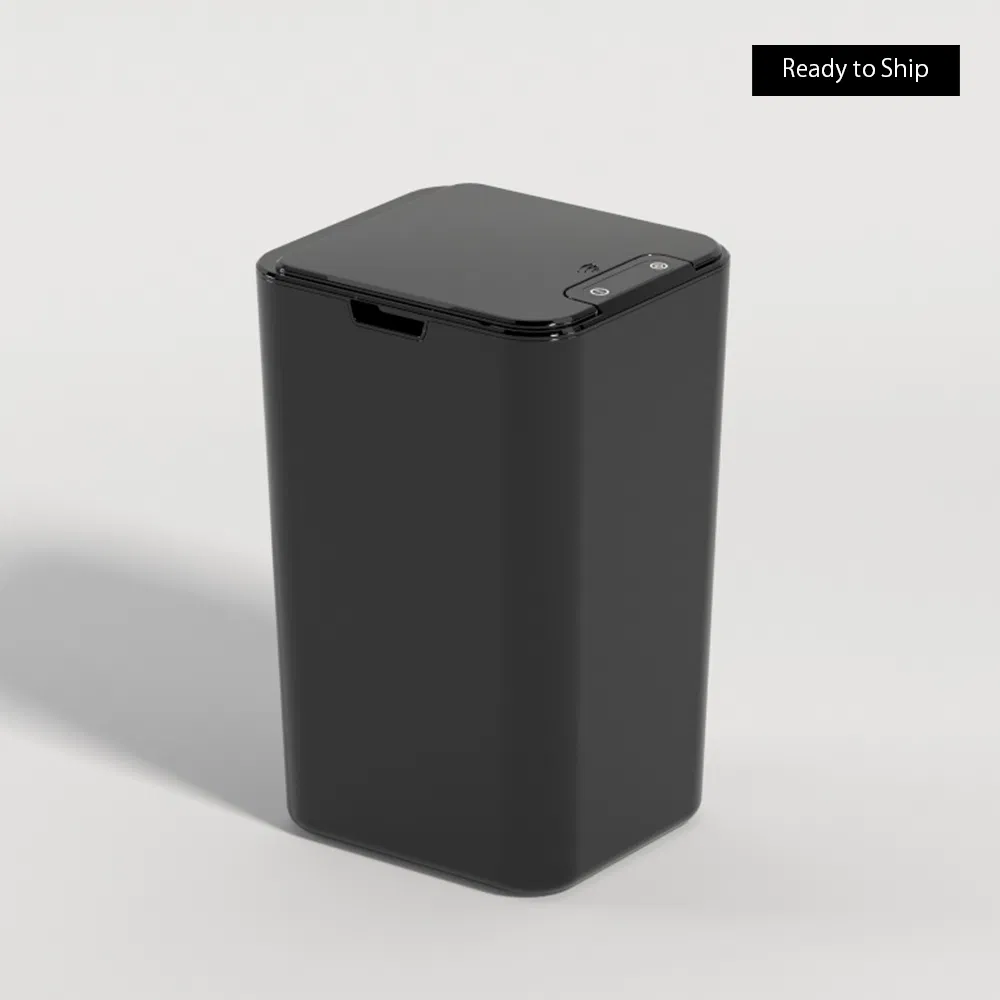 Square 12L Smart Waste Bin Hands-Free Infrared Sensor Automatic Cover Trash Can
