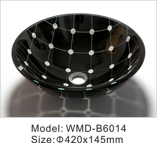 Single Bowl Customized Modern Glass Household Items Beautiful Bathroom Wash Basin