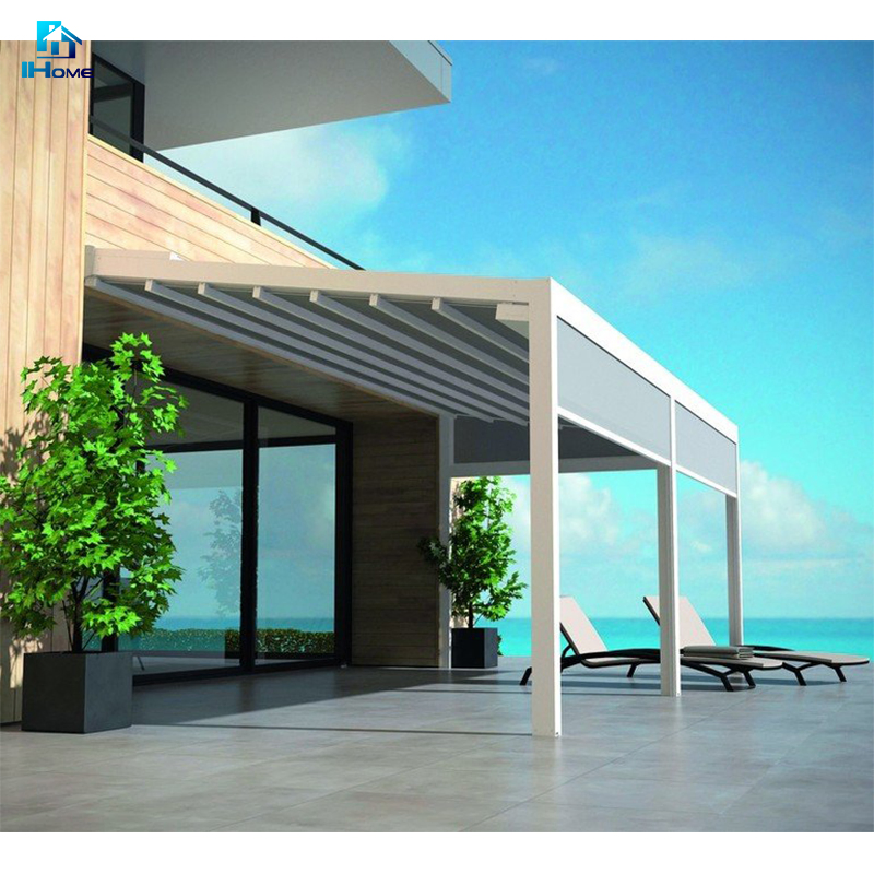 Customized Adjustable Outdoor Louvered Roof Waterproof Gazebo Garden Motorized Aluminum Pergola