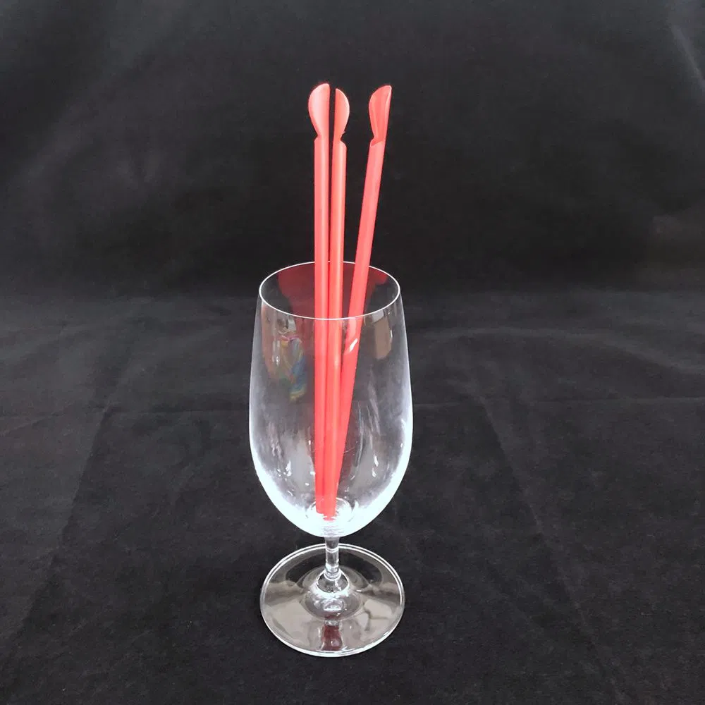 10" Unwrapped Orange Straw with Scoop for Milkshakes, Root Beer Floats