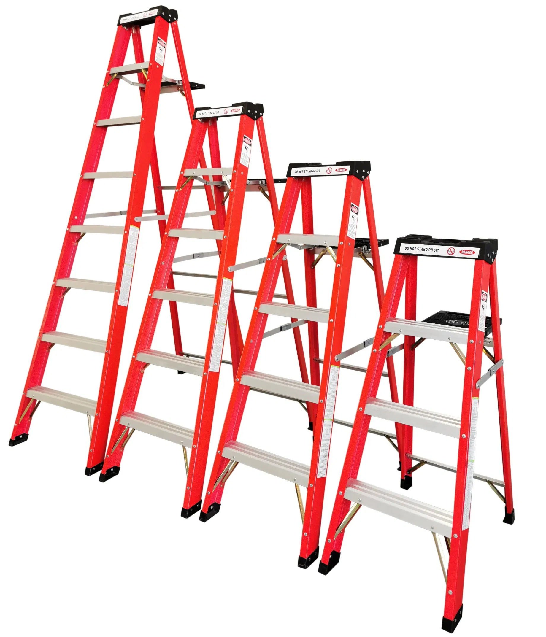 Fiberglass Folding Step Ladder with Top Tool Cover / Ladder