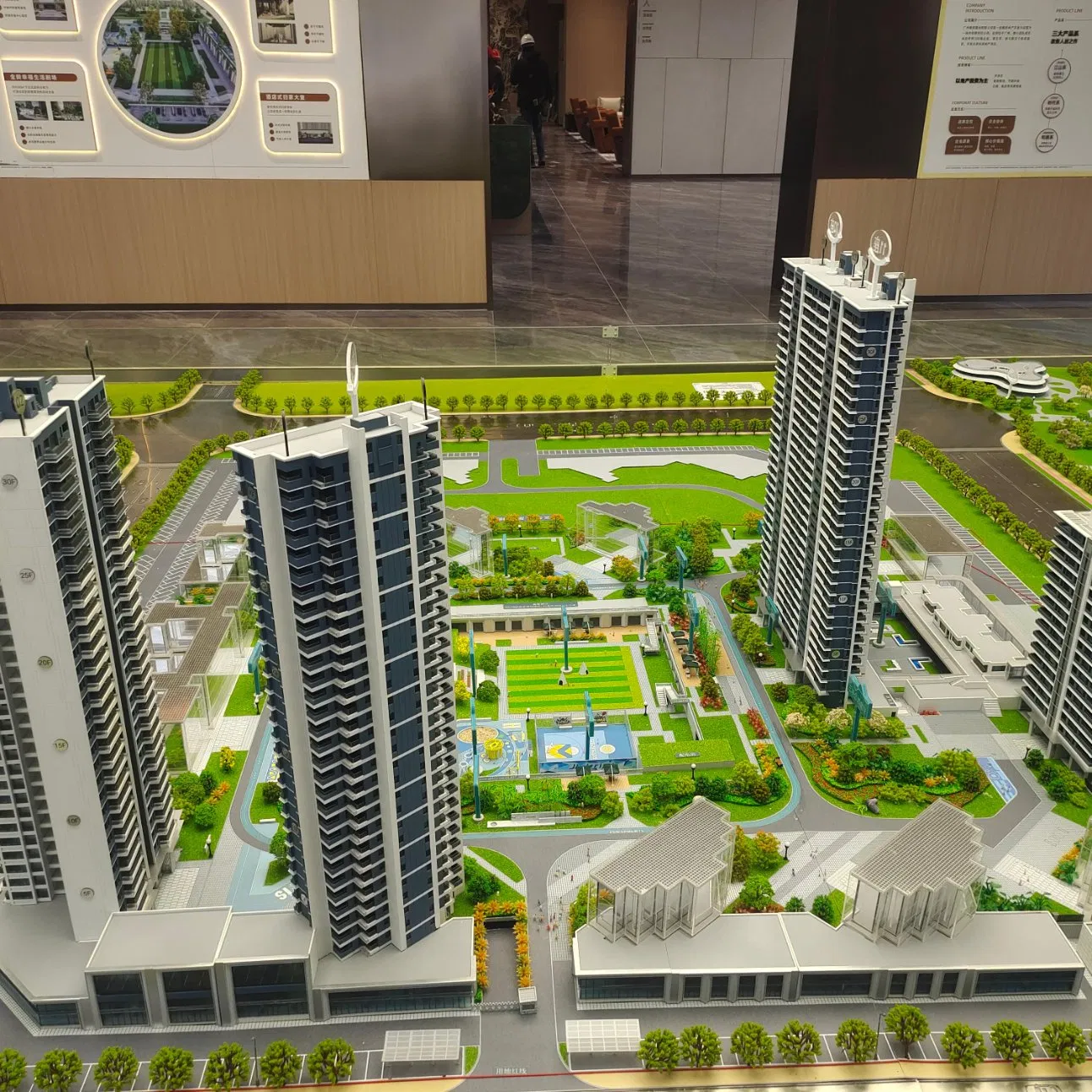 High Quality 3D Customized Large Residential Buildings Models for Sales Display