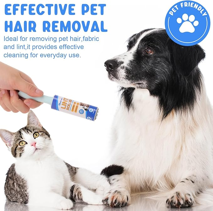 Custom Mini Manual Hair Lint Remover Plastic Sticky Roller for Travel Cleaning Effective Dust Wiping Clothes Furniture Pets Dogs
