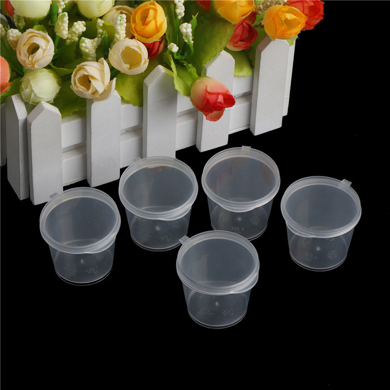 Disposable Plastic PP Customized 1oz to 6oz Sauce Cups with Lid