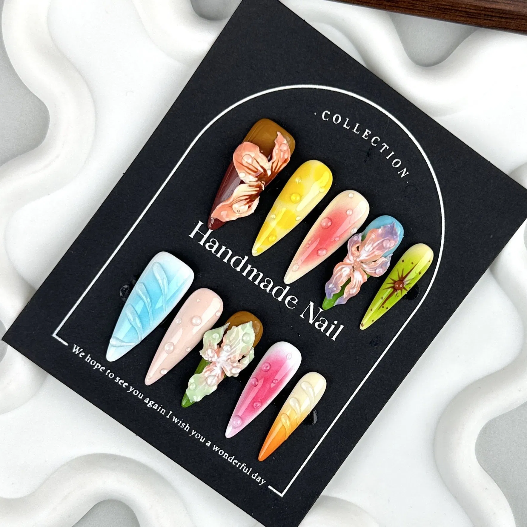 French Style False Nails Certified Handmade False Nails for Fingers