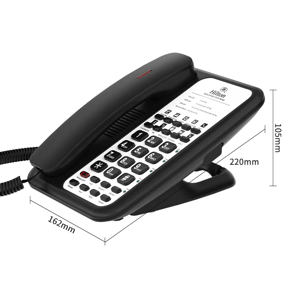 Customizable Logo 8-Speed Dial VoIP Phone with Poe Network Guest Room Telephone