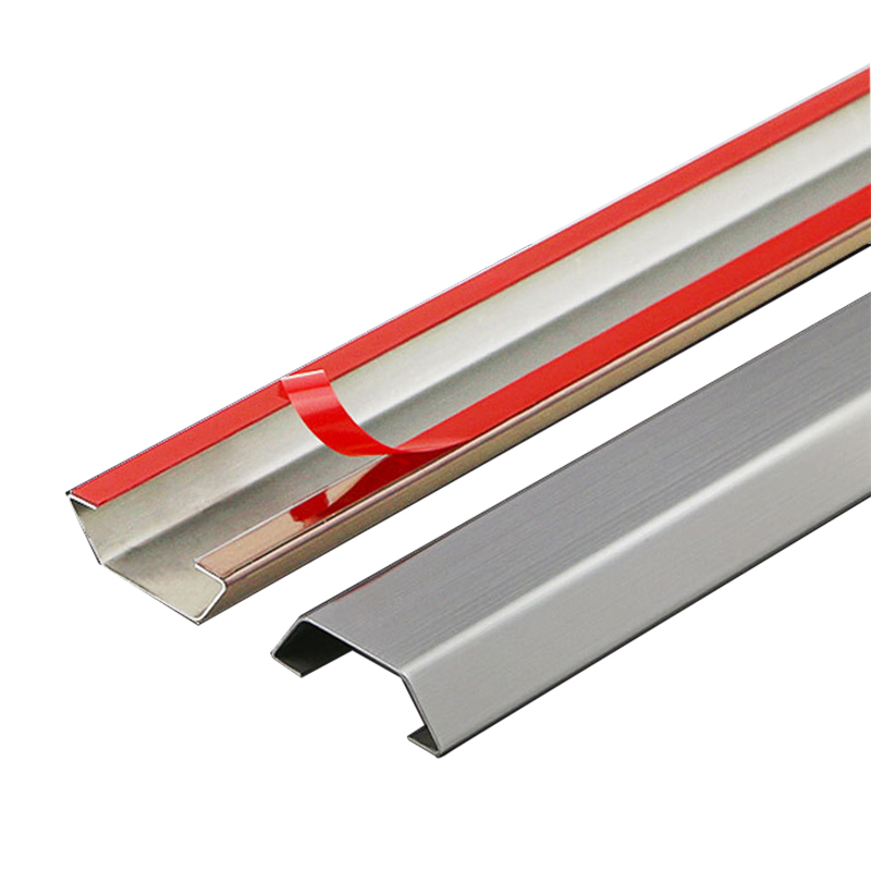 40*15*60mm Self-Adhesive Stainless Steel Trapezoidal Cable Trunking for Wire Organization Stainless Steel Tile Strip Trim
