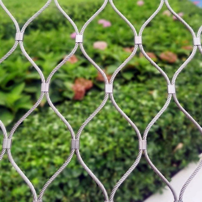 DIY Decorative Flexible Stainless Steel 316 Woven Rope Wire Mesh for Animal Poultry Cage