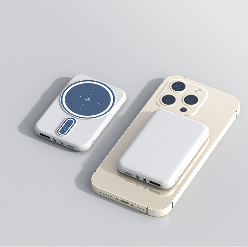 Wholesale Mini Portable 5W Magsafe Wireless Charger 5000mAh Mobile Charger Power Bank Shenzhen