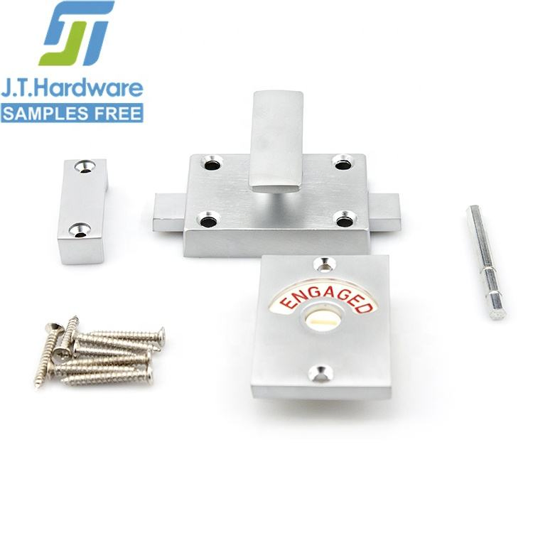 Factory Wholesale Toilet Fittings Cubicle Partition Washroom Door Accessories Metal Zinc Alloy Toilet Door Lock