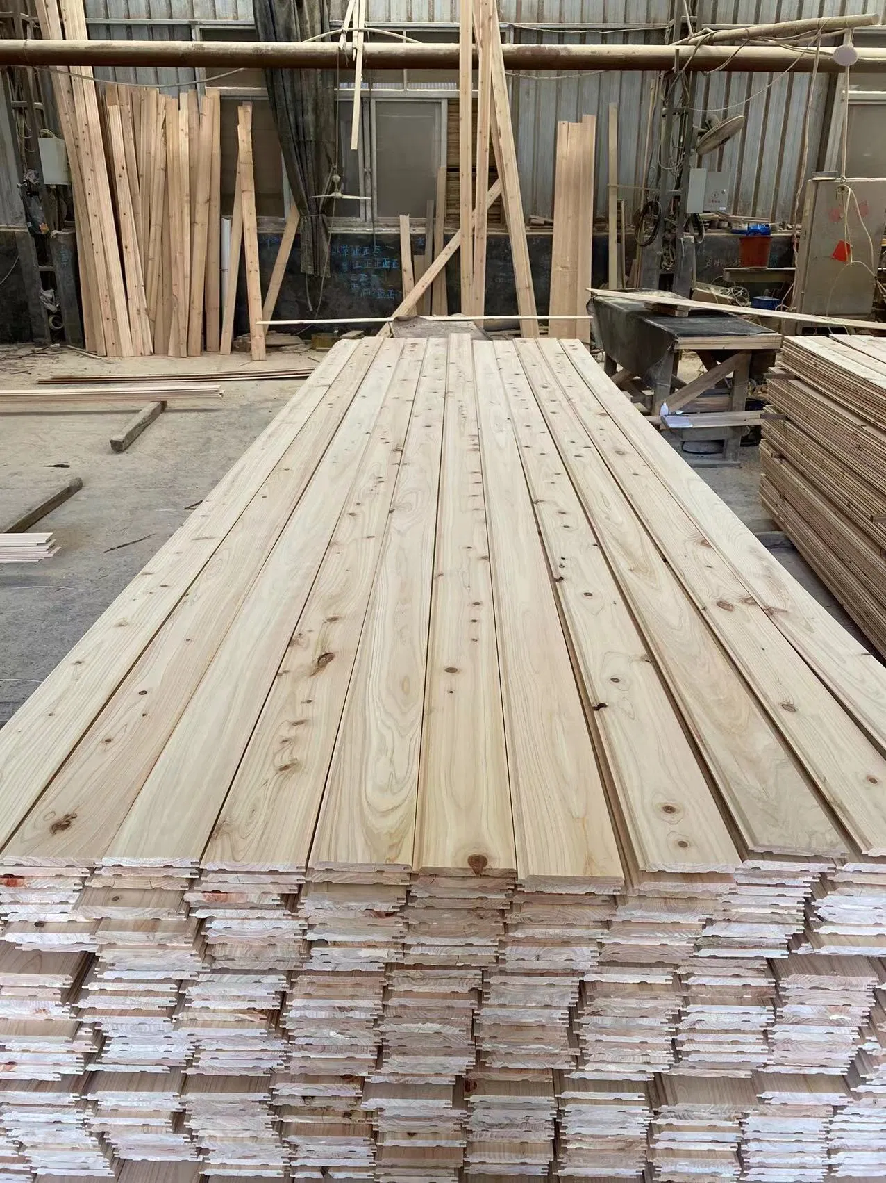 10X100X2400/3600mm Solid Wood Hinoki Wall Panel Japanese Hinoki Wood Board