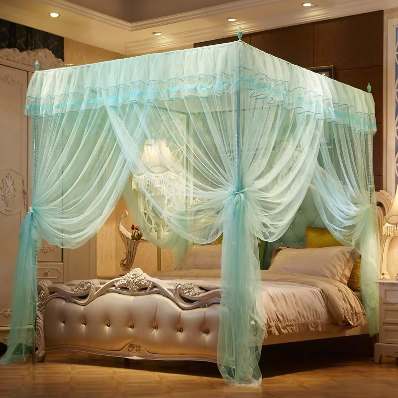 Factory Outlet Domestic Encrypted Screen Thick Bracket Three-Door Floor-Standing Mosquito Net