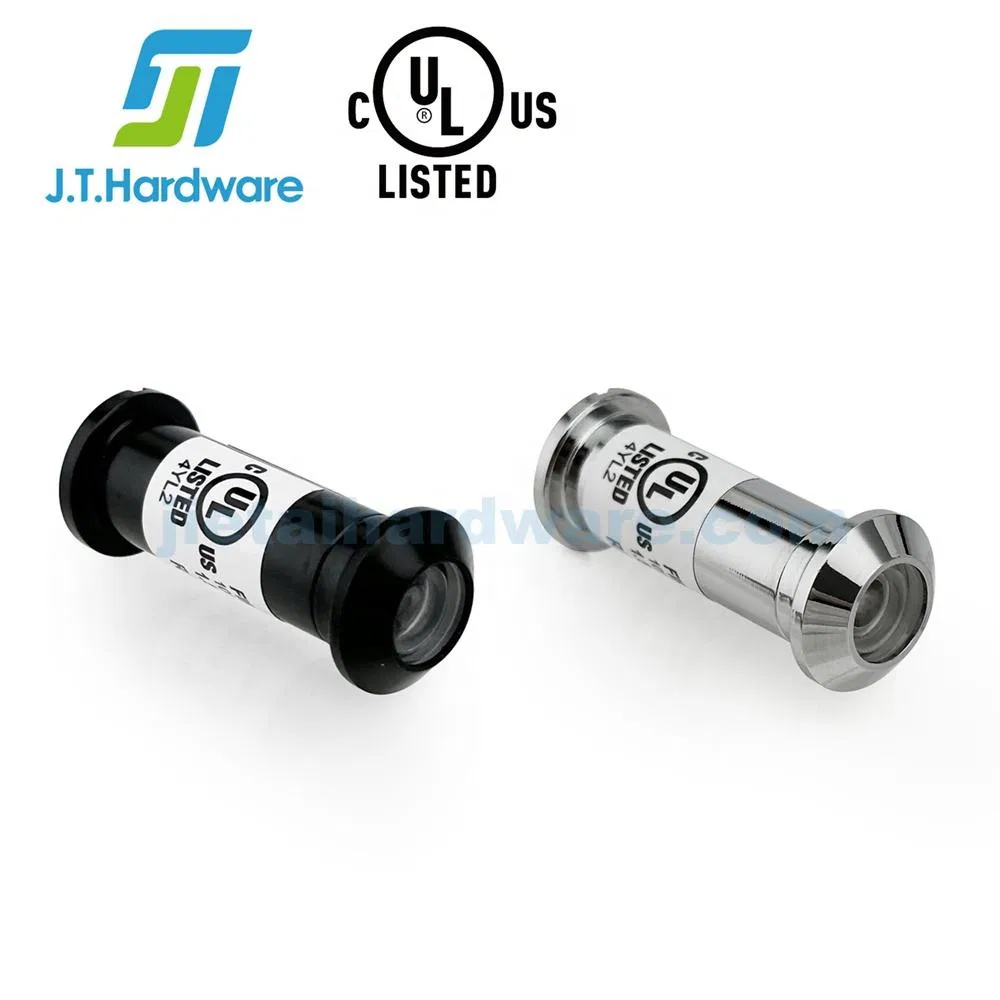 Jthardware Listed HD Glass Lens Solid Brass Wide Angle Peephole Door Viewer