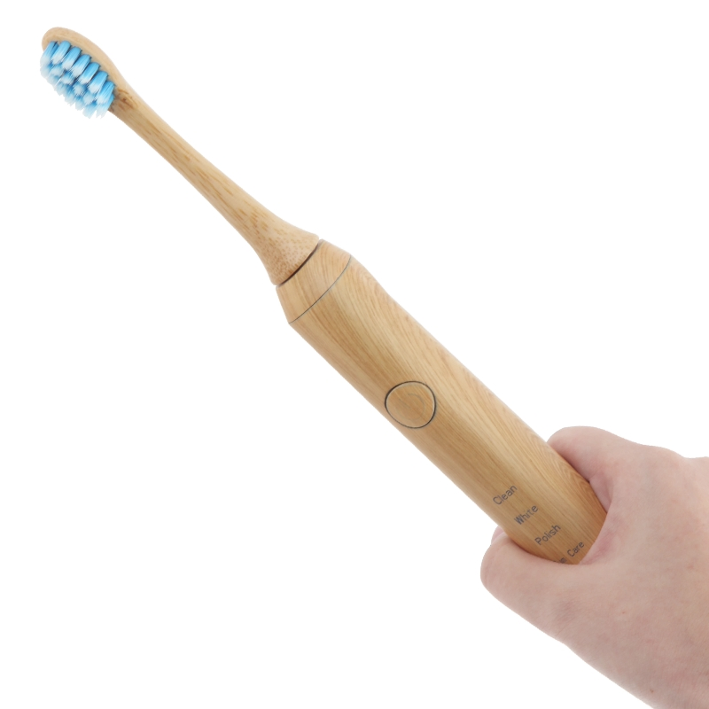 Soft Bamboo Electric Toothbrush Replacement Head Power Battery & USB Plant Bristles Toothbrush