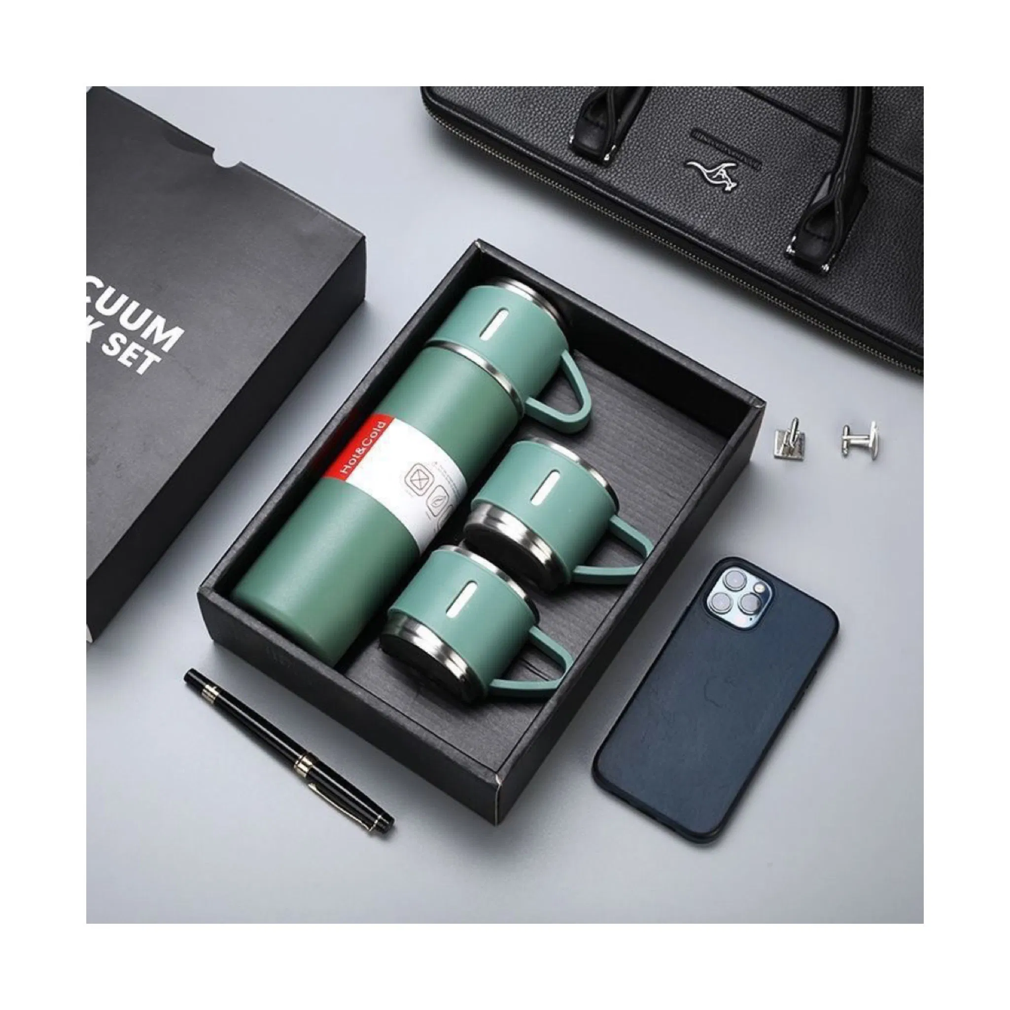 Customizable 304 Stainless Steel Vacuum Bottle Gift Set