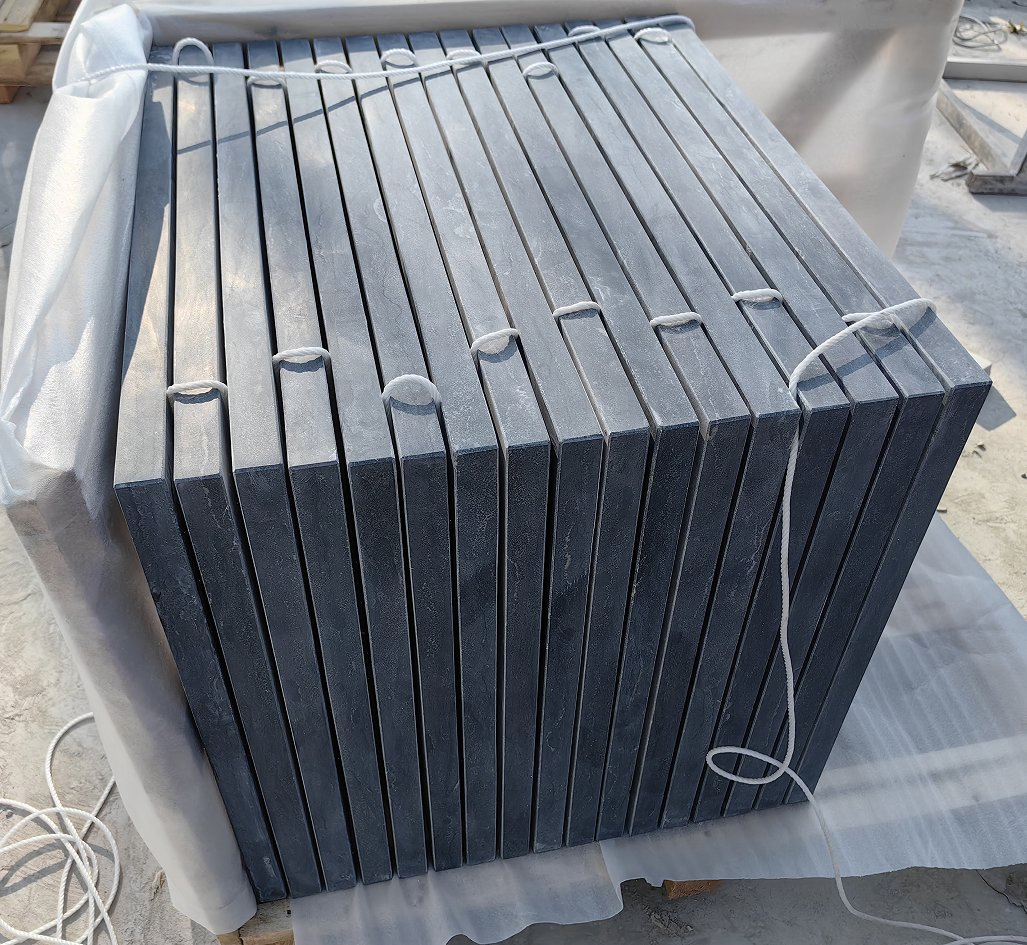 Blue Lime Stone Natural Stone Pool Coping Steps Stairs Outdoor Honed Limestone Tile