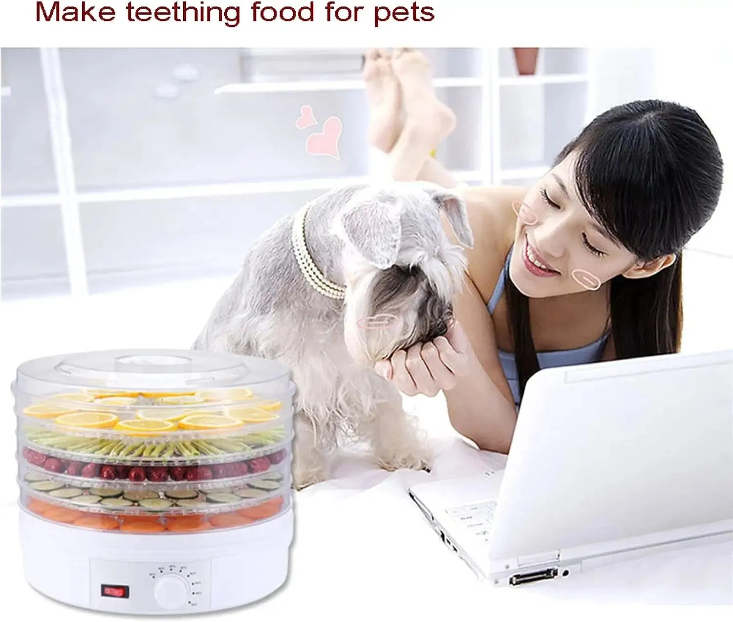 OEM Home Use 245W 5PCS Stackable Tier Commercial Health Food Dehydrator