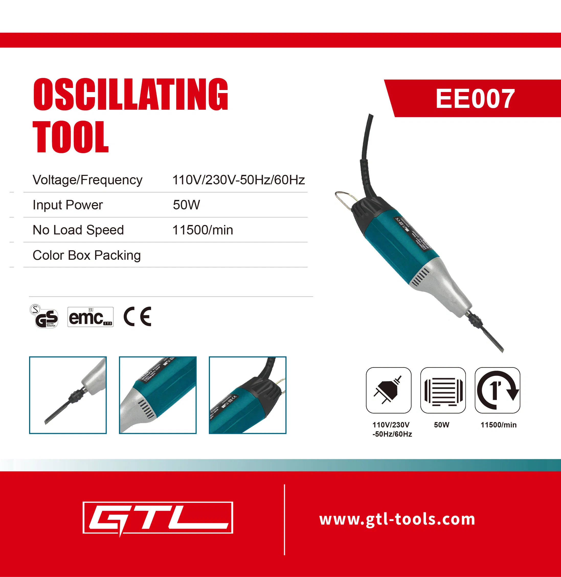 Electric Oscillating Tool New Electric Oscillating Multi Function Tool Mini Grinder (EE007)
