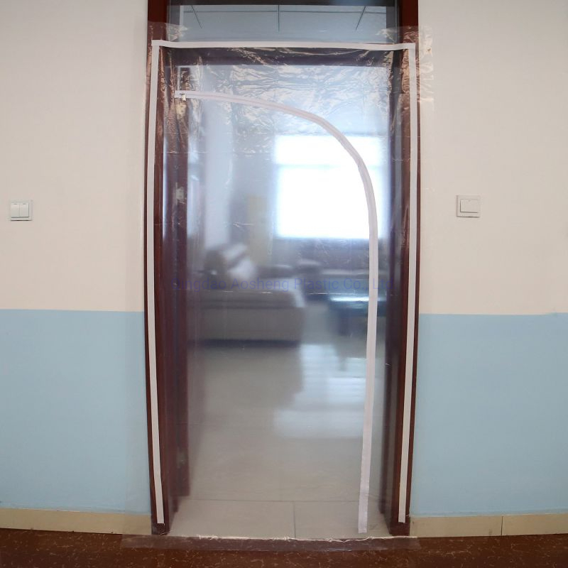 Plastic Zipper Temporary Door for House Decoration