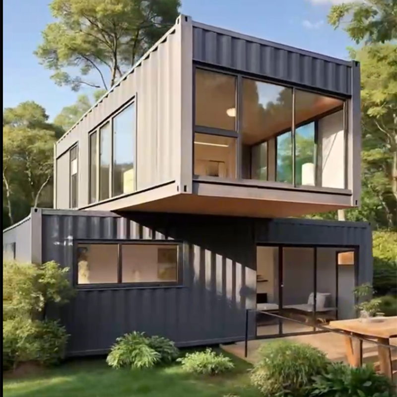 Commercial Modular Steel Structure Container Shop Quick Build Integrated Prefab House