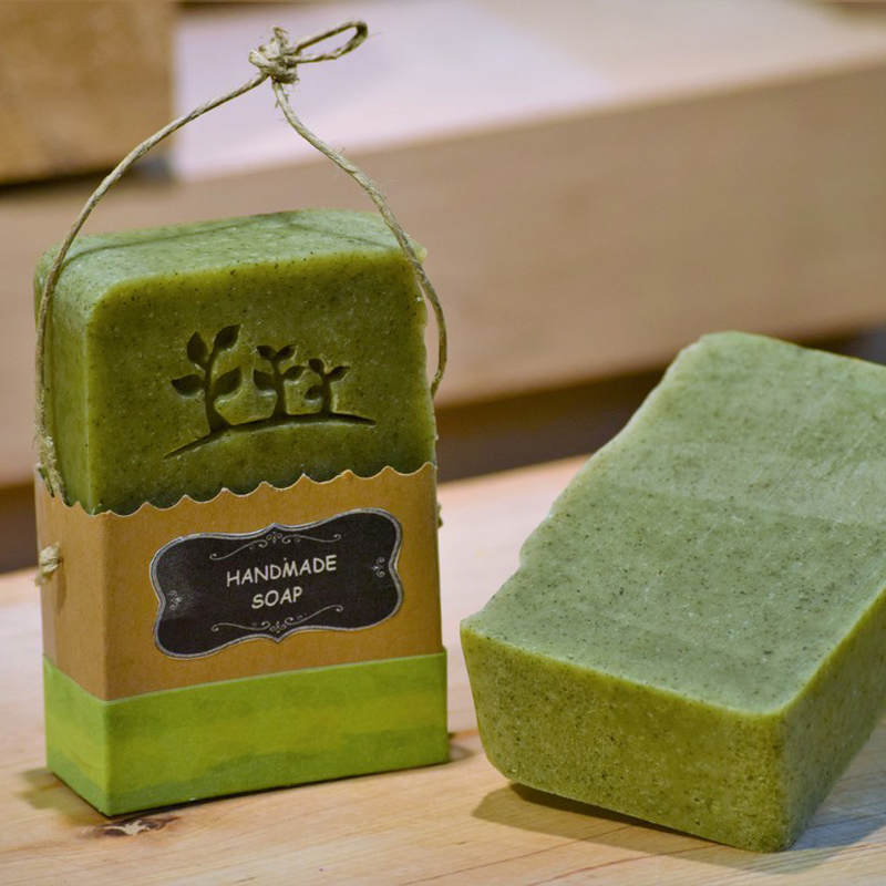 OEM Natural Handmade Coconut Oil Exfoliating Beard Care Soap for Man