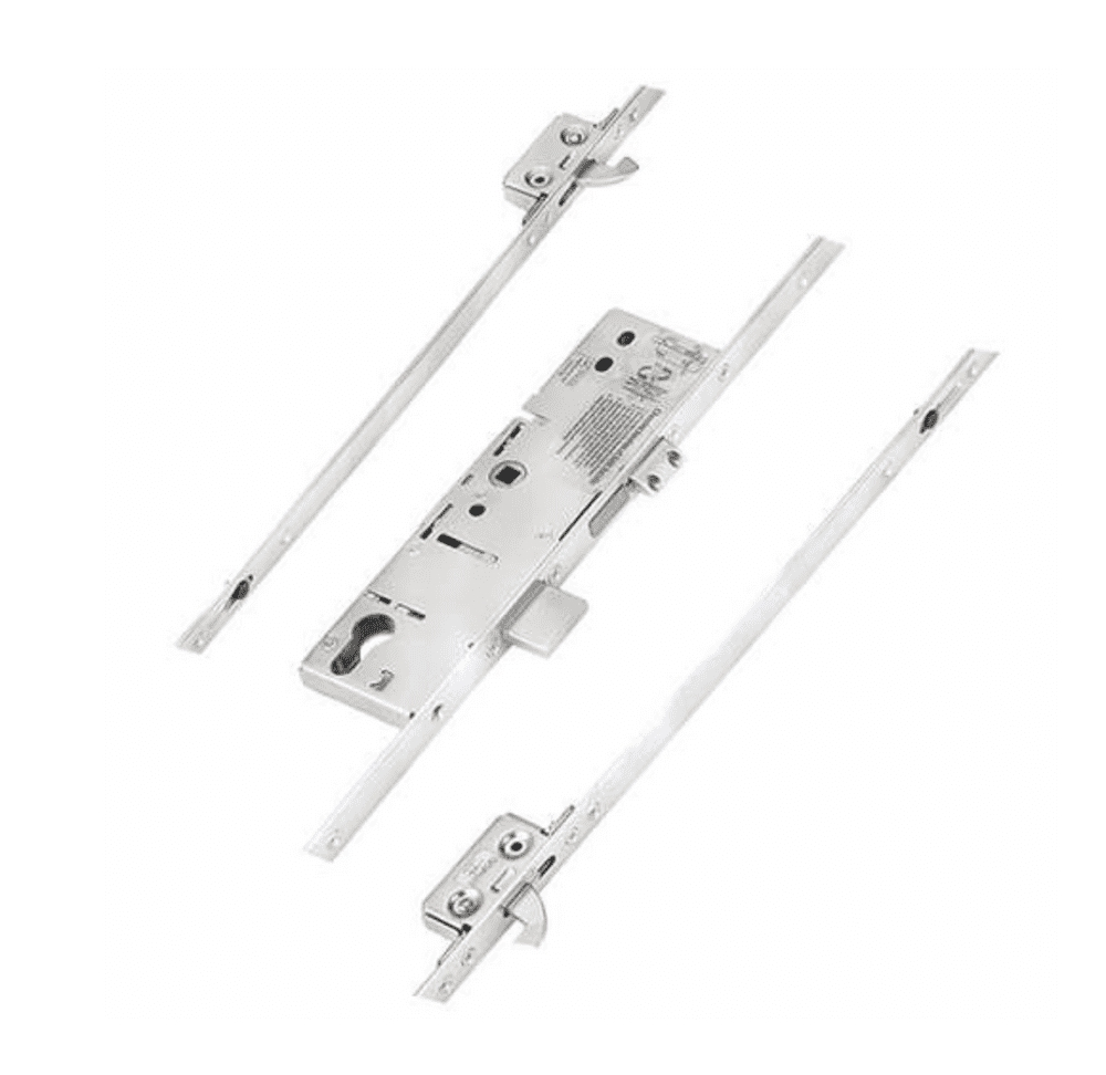 2 Hook Invisible Cylinder Aluminium Trim Multi Point Door Lock