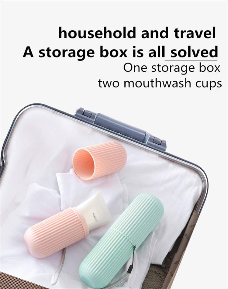 Camping Business Trip Cosmetic Toothpaste Toothbrush Case Holder Travel Water Cup