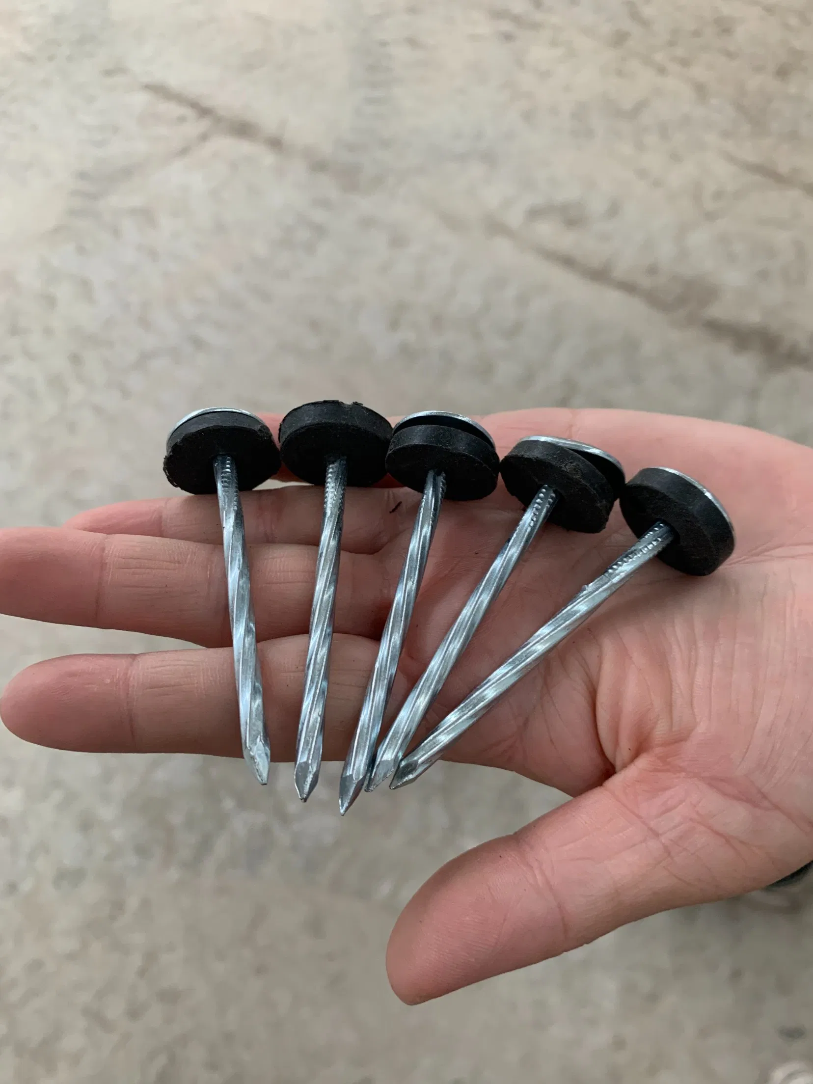 China Factory Twisted Shank 2.5inch Galvanized Umbrella Head Roofing Nails for Sale