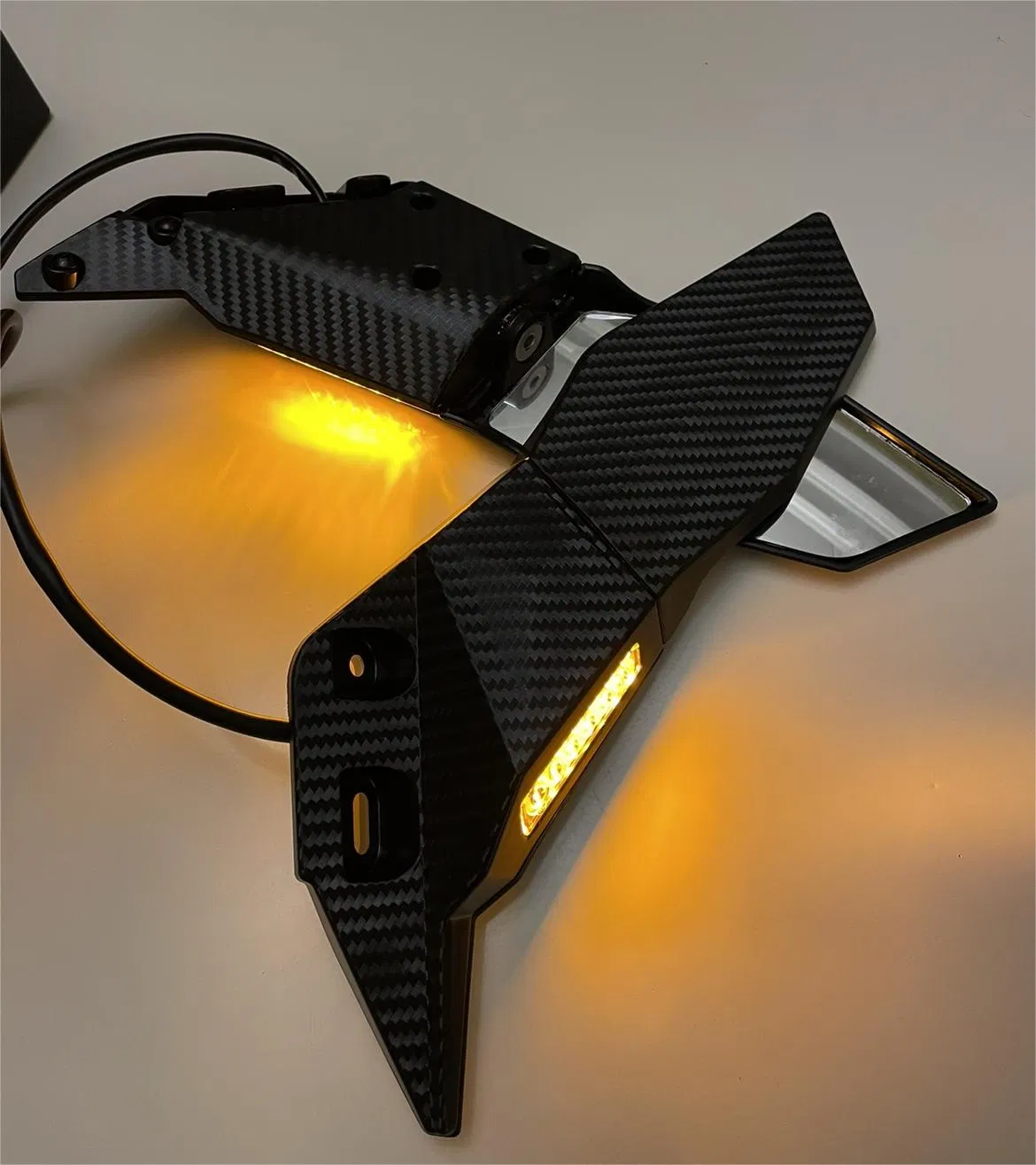 Зеркало заднего вида с подсветкой для карманного мотоцикла