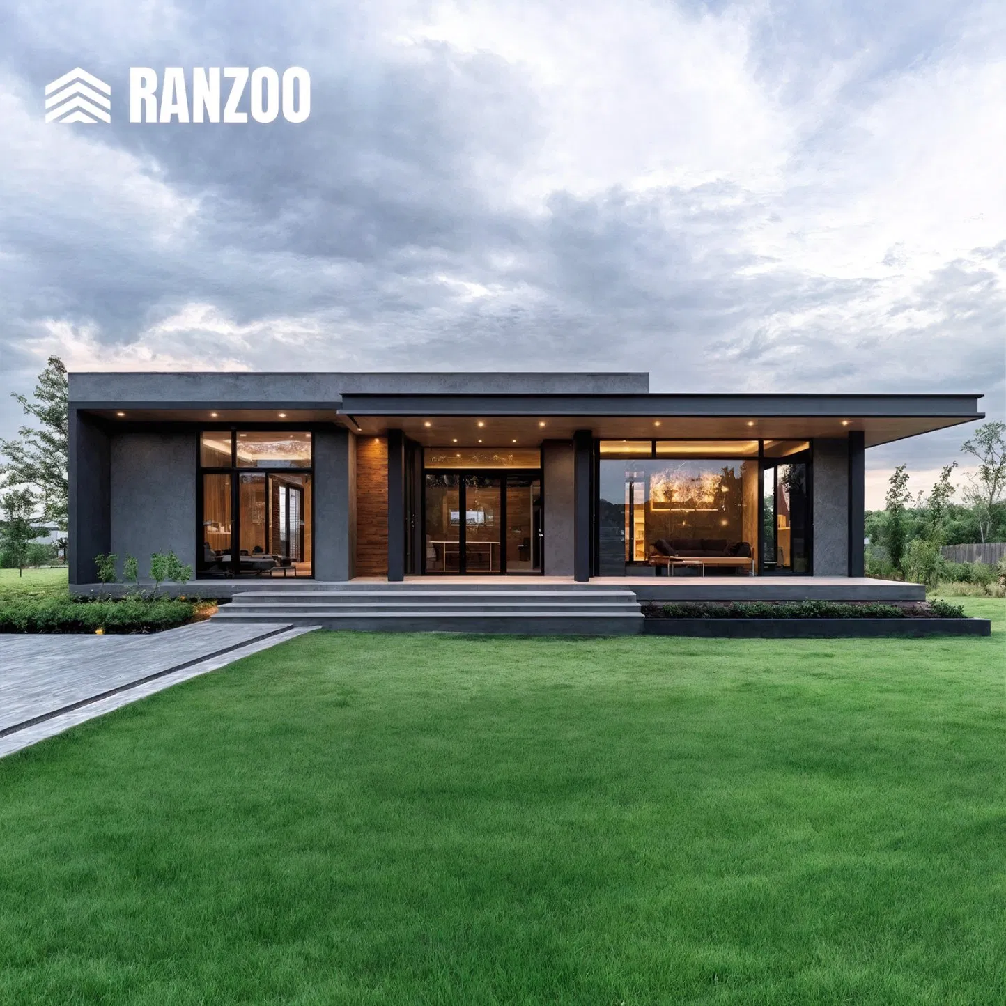 Ranzoo luxury prefab house container prefab home mobile prefab house pod house solar power supported