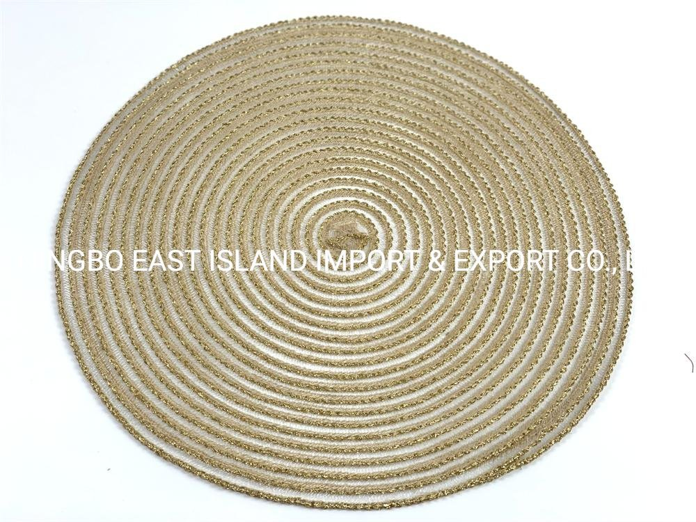 High Quality 2021 New Round Braid Glitter Placemat China Manufacturer