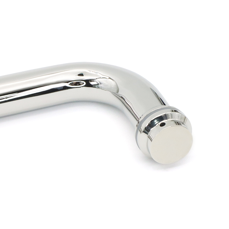 Brushed Nickel Glass Hardware Stainless Steel Glass Door Handles for Bathroom