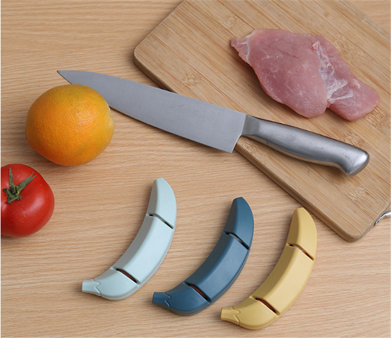 Two-Stage Scissors Sharpening Artifact Quick Sharpening Kitchen Knife Appliance Banana Bl15897